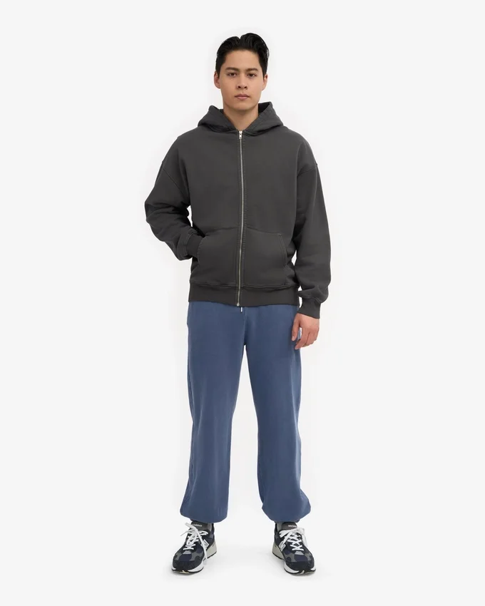 Pantalones de chándal holgados de algodón orgánico - Azul Neptuno