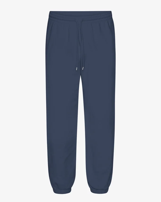 Pantalones de chándal holgados de algodón orgánico - Azul petróleo