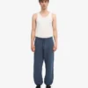 Pantalones de chándal holgados de algodón orgánico - Azul petróleo