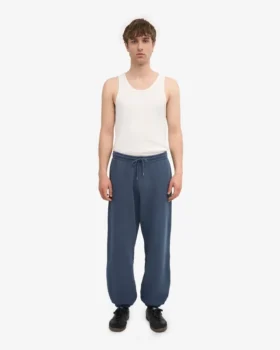 Pantalones de chándal holgados de algodón orgánico – Azul petróleo