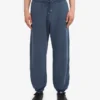 Pantalones de chándal holgados de algodón orgánico - Azul petróleo