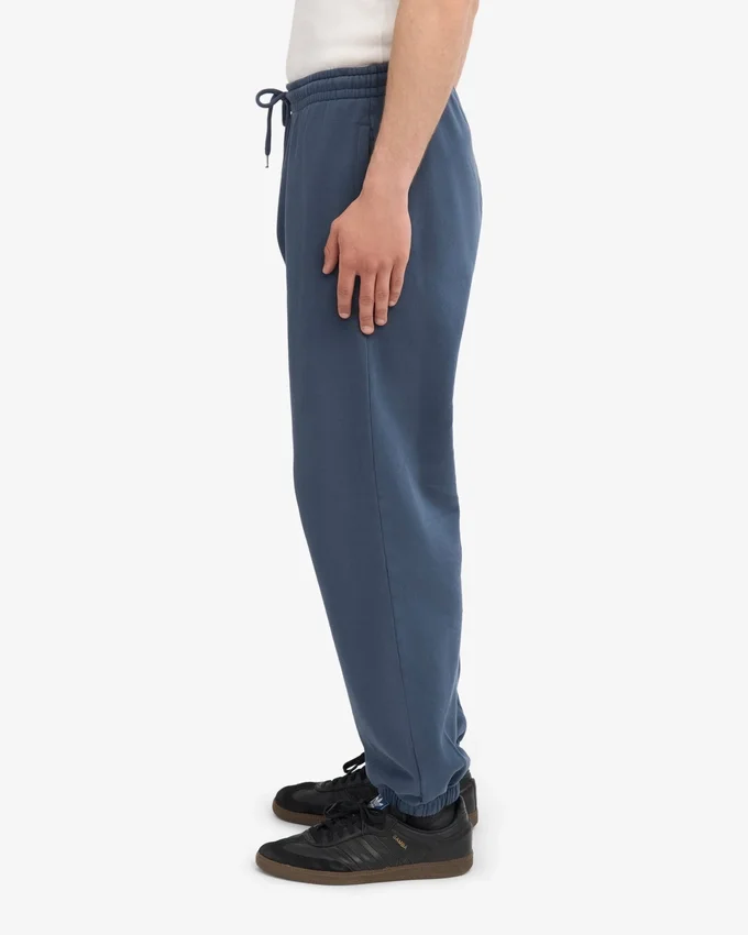 Pantalones de chándal holgados de algodón orgánico - Azul petróleo