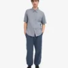Pantalones de chándal holgados de algodón orgánico - Azul petróleo