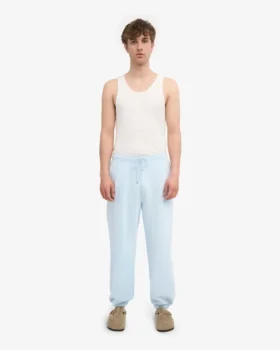 Pantalones de chándal holgados de algodón orgánico – Azul polar
