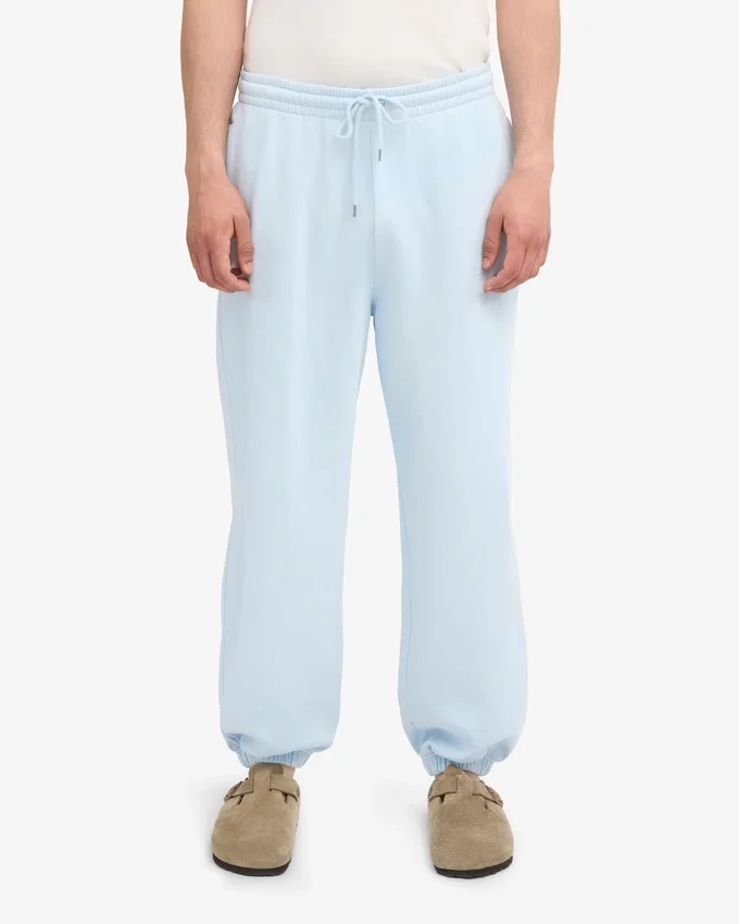 Pantalones de chándal holgados de algodón orgánico - Azul polar