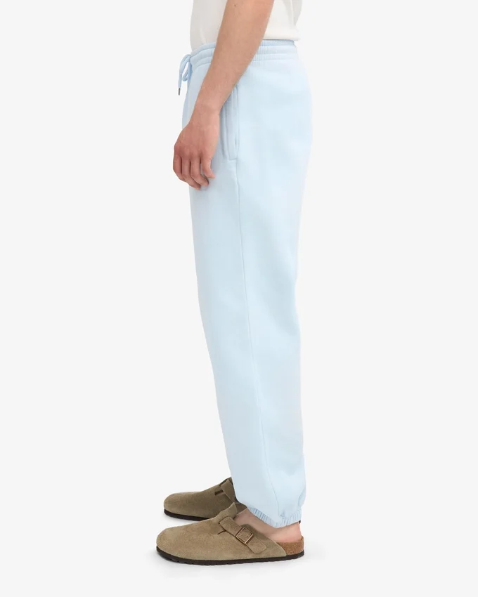Pantalones de chándal holgados de algodón orgánico - Azul polar