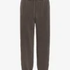 Pantalones de chándal holgados de algodón orgánico - Barro descolorido