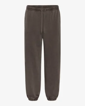 Pantalones de chándal holgados de algodón orgánico - Barro descolorido