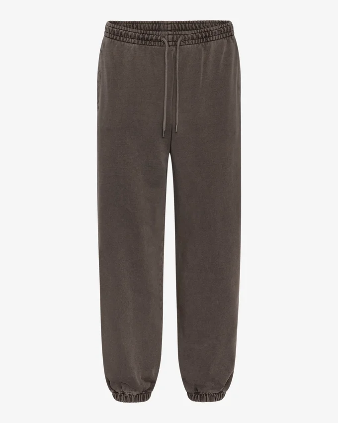 Pantalones de chándal holgados de algodón orgánico - Barro descolorido