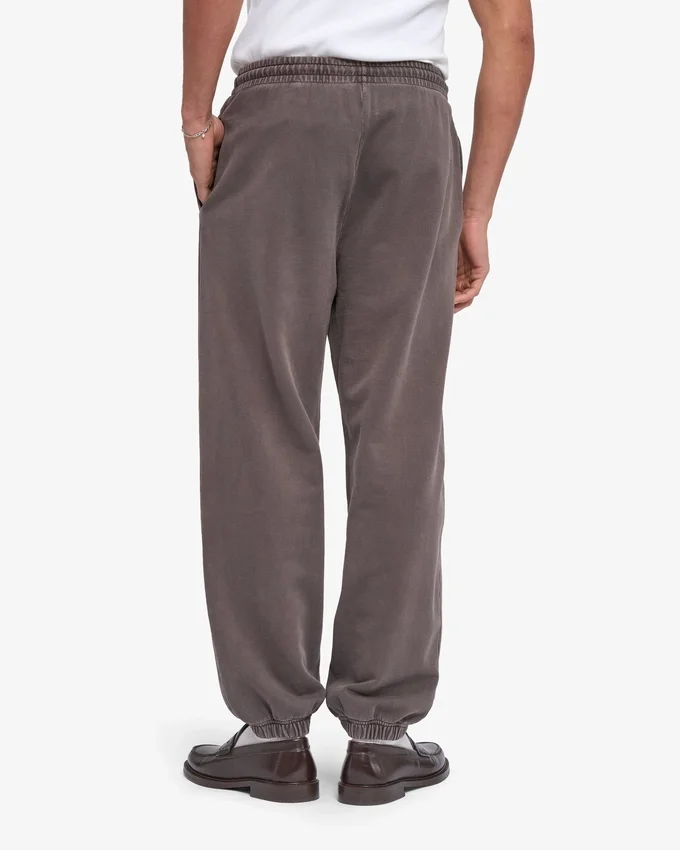 Pantalones de chándal holgados de algodón orgánico - Barro descolorido