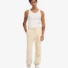 Pantalones de chándal holgados de algodón orgánico - Blanco marfil