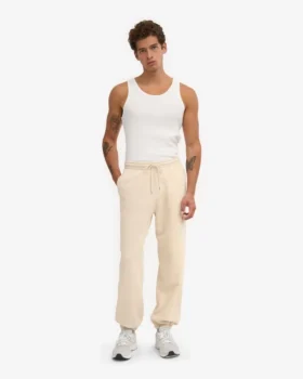 Pantalones de chándal holgados de algodón orgánico – Blanco marfil