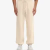 Pantalones de chándal holgados de algodón orgánico - Blanco marfil