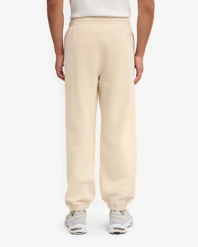 Pantalones de chándal holgados de algodón orgánico - Blanco marfil