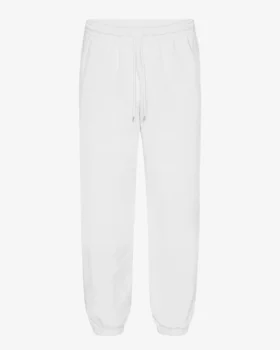 Pantalones de chándal holgados de algodón orgánico - Blanco óptico