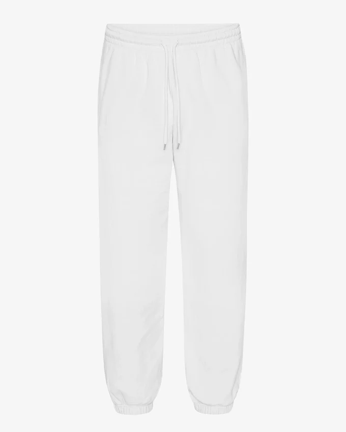Pantalones de chándal holgados de algodón orgánico - Blanco óptico