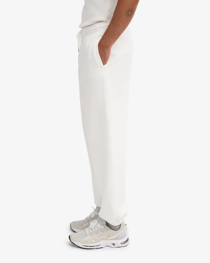 Pantalones de chándal holgados de algodón orgánico - Blanco óptico