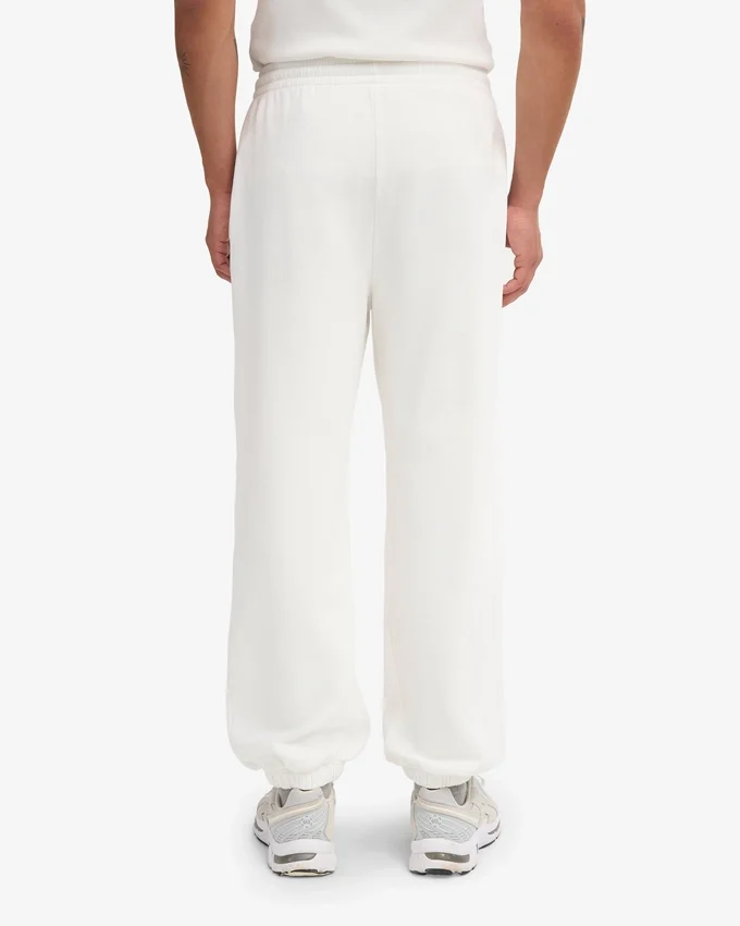Pantalones de chándal holgados de algodón orgánico - Blanco óptico