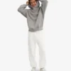Pantalones de chándal holgados de algodón orgánico - Blanco óptico