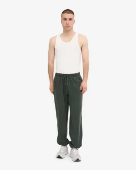Pantalones de chándal holgados de algodón orgánico – Bosque de medianoche