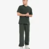 Pantalones de chándal holgados de algodón orgánico - Bosque de medianoche