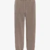 Pantalones de chándal holgados de algodón orgánico - Caqui descolorido