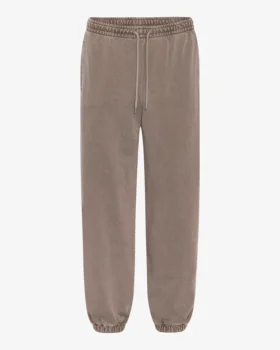 Pantalones de chándal holgados de algodón orgánico - Caqui descolorido