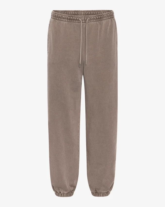 Pantalones de chándal holgados de algodón orgánico - Caqui descolorido