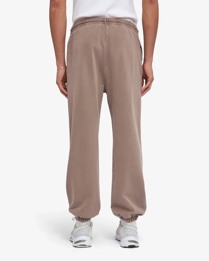 Pantalones de chándal holgados de algodón orgánico - Caqui descolorido