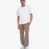 Pantalones de chándal holgados de algodón orgánico - Caqui descolorido