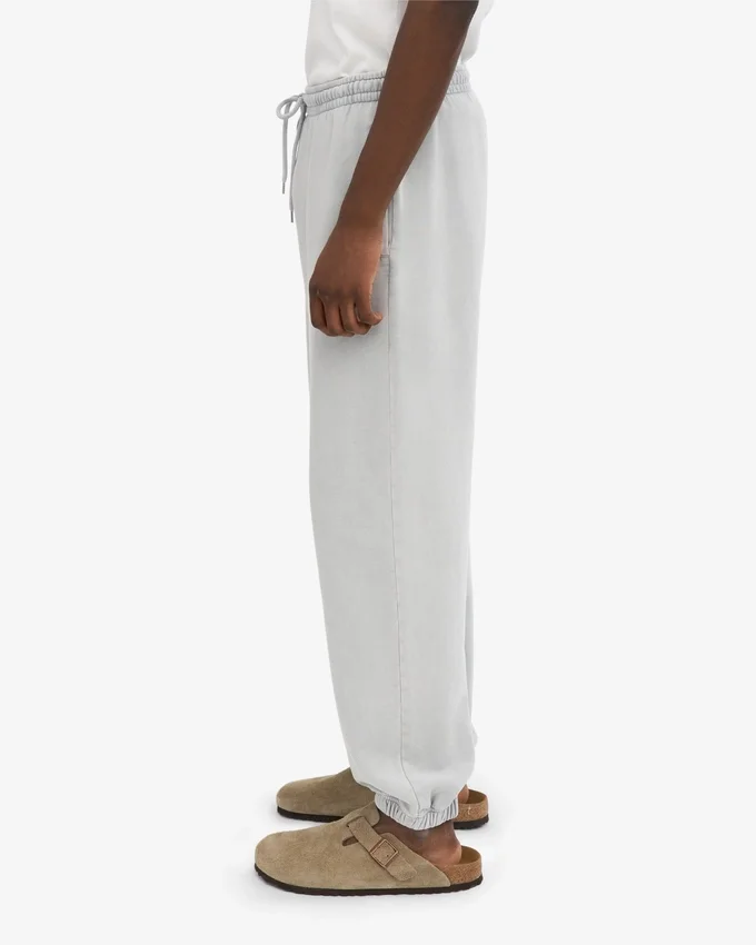 Pantalones de chándal holgados de algodón orgánico - Gris descolorido