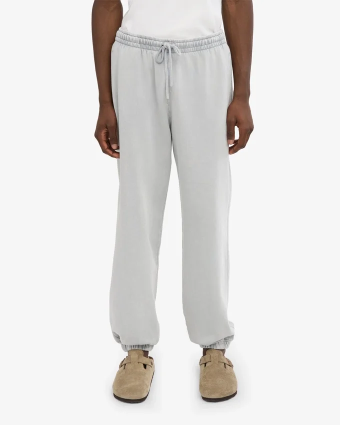 Pantalones de chándal holgados de algodón orgánico - Gris descolorido