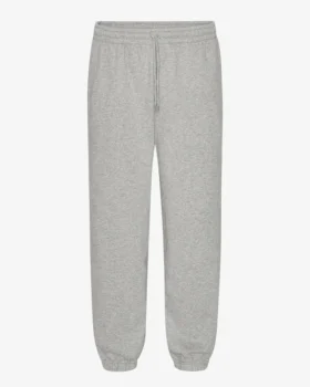 Pantalones de chándal holgados de algodón orgánico - Gris jaspeado