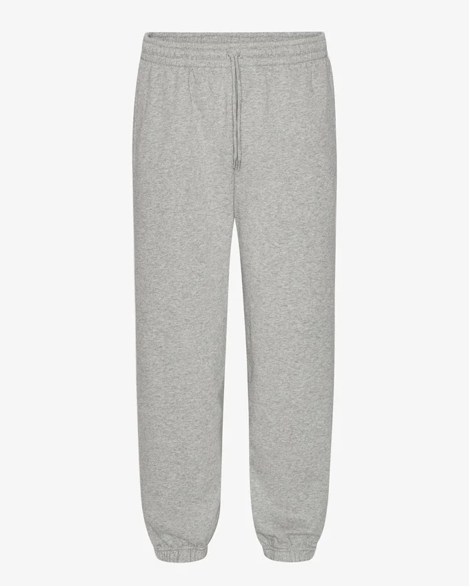 Pantalones de chándal holgados de algodón orgánico - Gris jaspeado