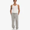 Pantalones de chándal holgados de algodón orgánico - Gris jaspeado