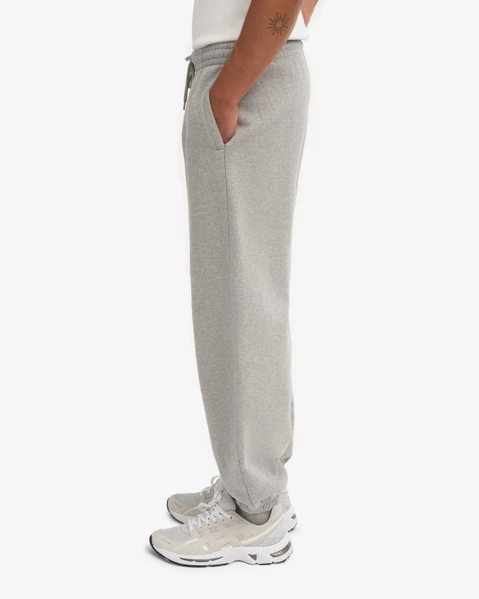 Pantalones de chándal holgados de algodón orgánico - Gris jaspeado