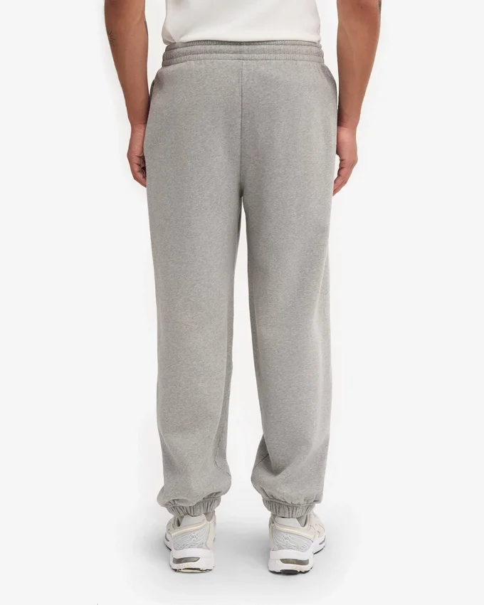 Pantalones de chándal holgados de algodón orgánico - Gris jaspeado