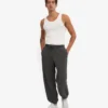 Pantalones de chándal holgados de algodón orgánico - Gris lava