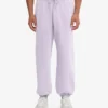 Pantalones de chándal holgados de algodón orgánico - Lavanda suave