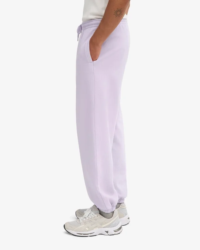 Pantalones de chándal holgados de algodón orgánico - Lavanda suave