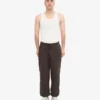 Pantalones de chándal holgados de algodón orgánico - Marrón café