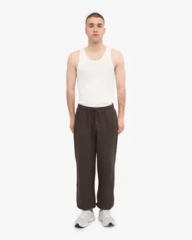 Pantalones de chándal holgados de algodón orgánico – Marrón café