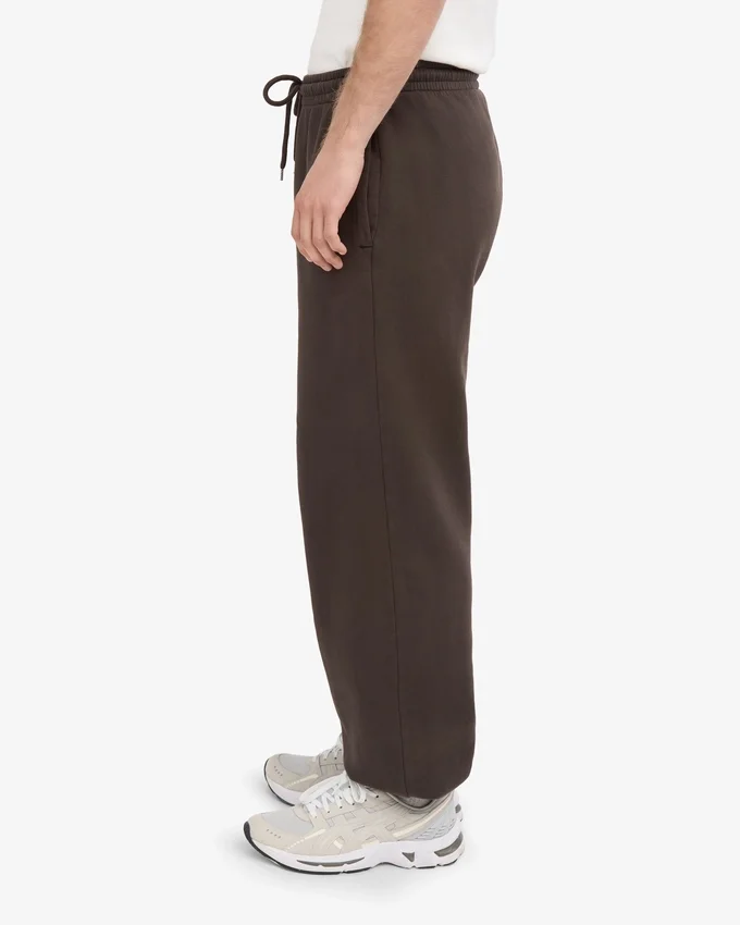 Pantalones de chándal holgados de algodón orgánico - Marrón café