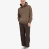 Pantalones de chándal holgados de algodón orgánico - Marrón café