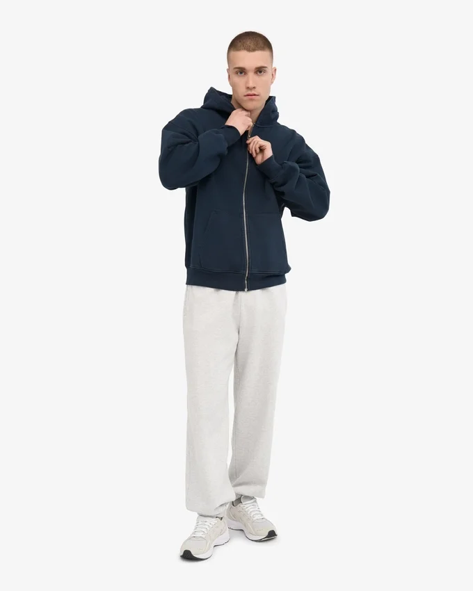 Pantalones de chándal holgados de algodón orgánico - Mezcla de nieve