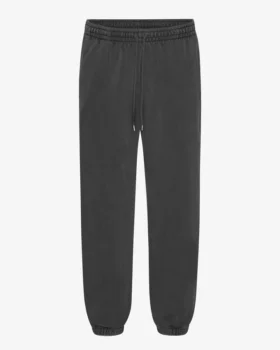Pantalones de chándal holgados de algodón orgánico - Negro descolorido