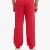 Pantalones de chándal holgados de algodón orgánico - Rojo escarlata