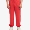 Pantalones de chándal holgados de algodón orgánico - Rojo mandarina