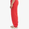 Pantalones de chándal holgados de algodón orgánico - Rojo mandarina