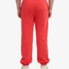 Pantalones de chándal holgados de algodón orgánico - Rojo mandarina